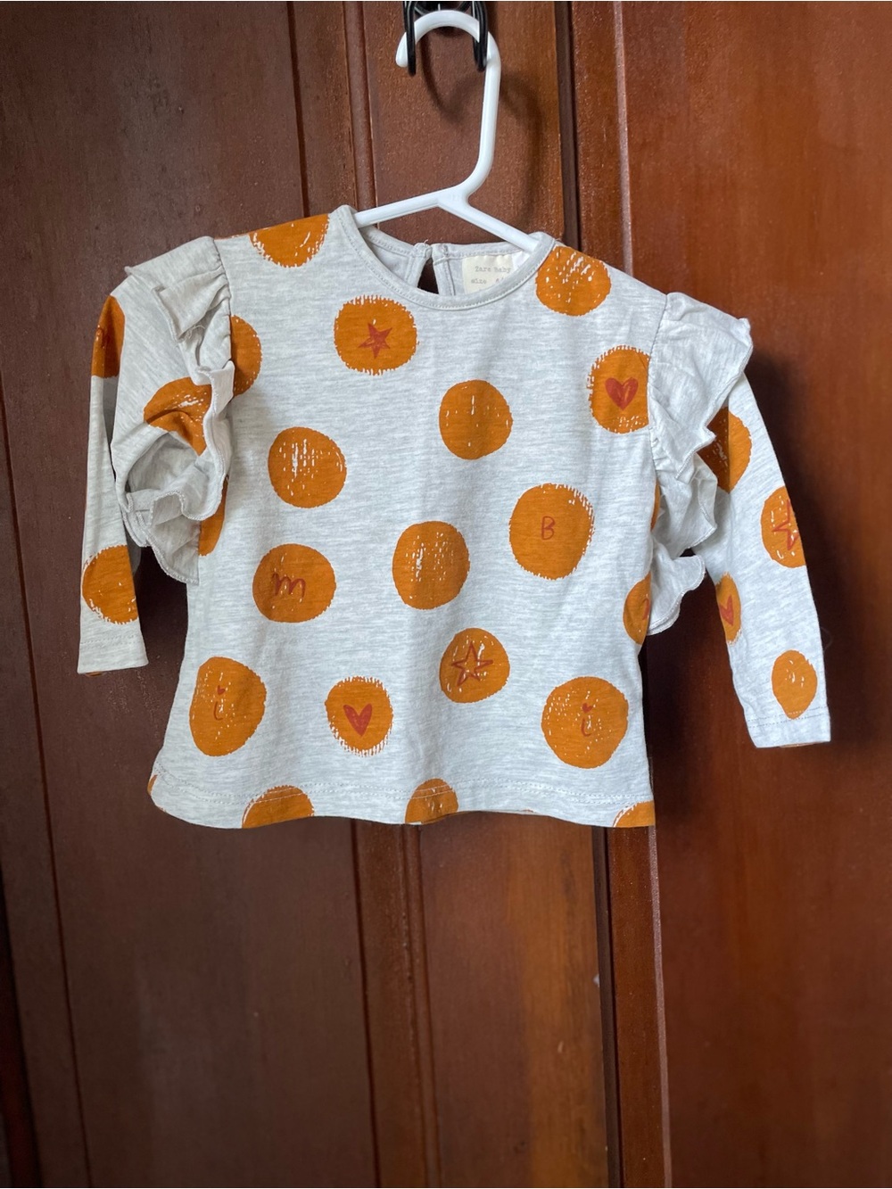 Zara baby girls 6-9 months long sleeve top